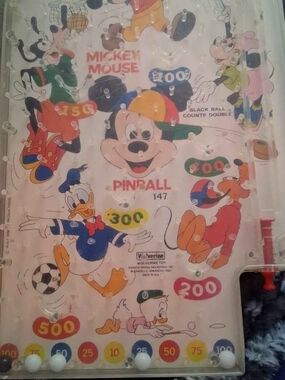 Wolverine Vintage 1960s Mickey Mouse Handheld Pinball Game